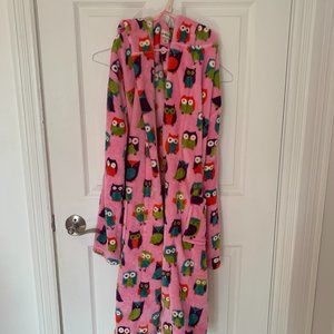 Little Blue House Pink Owl Robe